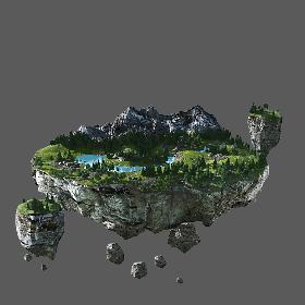 3D模型-Floating Island